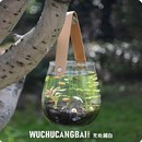 瓶微办公桌水族创意鱼鱼缸造y景换水客厅生态小面观赏免景观手提
