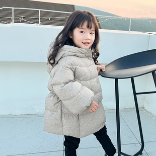 加厚冬季 新款 8岁22204 宝宝羽绒服小童1 女童羽绒服中长款
