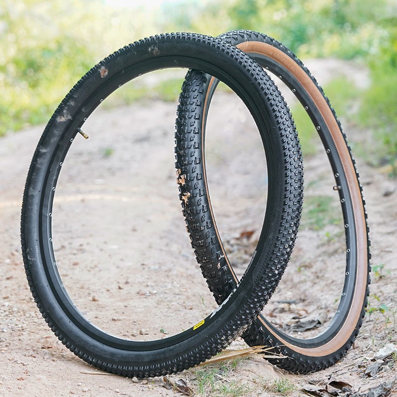 山地公路自行车折叠外胎20内外26寸27.5防刺29轮胎R700c超轻黄边