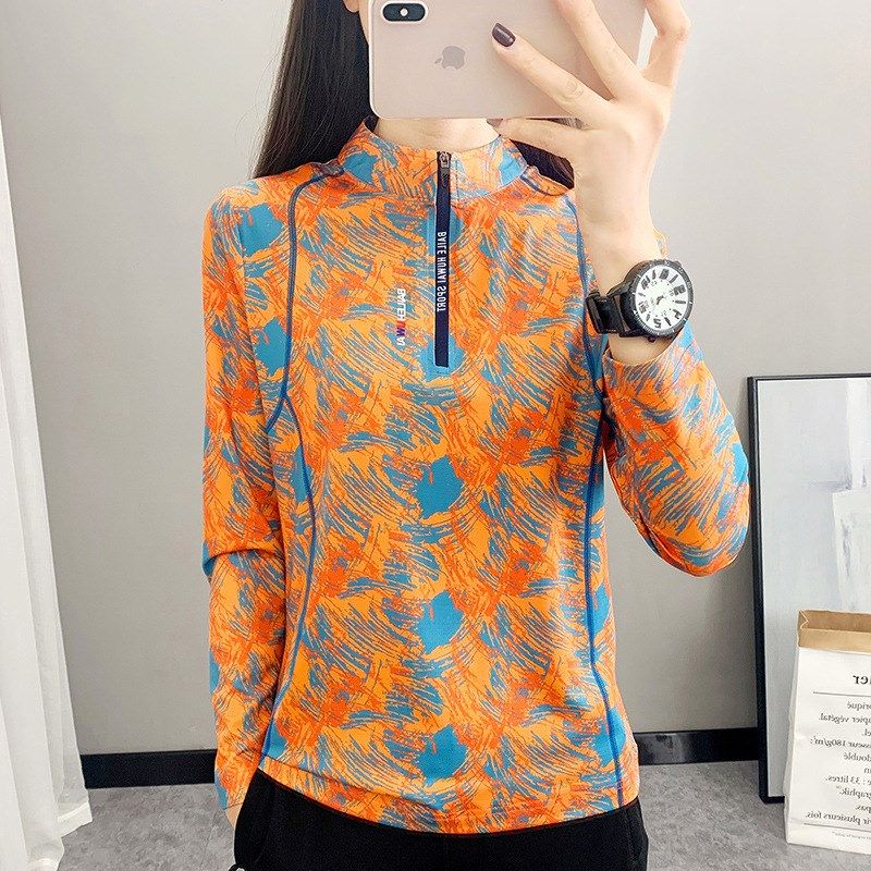 2024立领速干衣长袖女春夏薄款运动t恤户外弹力透气登山徒步上衣,户外/登山/野营/旅行用品,速干T恤,淘宝优惠券,粉丝福利购,淘宝优惠卷