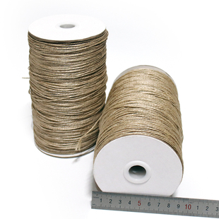 2股偏白a 上蜡纯麻绳 黄麻蜡线手工DIY编织吊牌线装饰设计创意灯