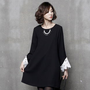 喇叭袖 法式 显瘦洋气质高端裙子春 新款 设计感小众连衣裙2021早秋季