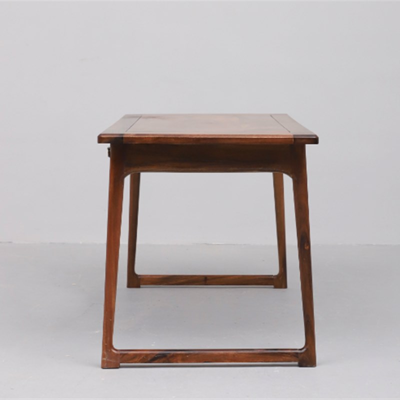 南美胡桃木素问茶桌雨木书桌实木茶K台新R中式多工能桌子