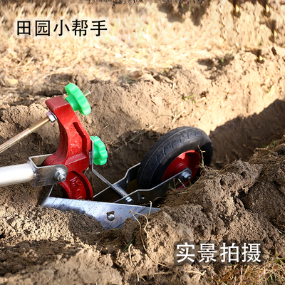 手拉犁人力微耕机铧式犁手捞犁手拉犁沟犁垄器沟器培土除草