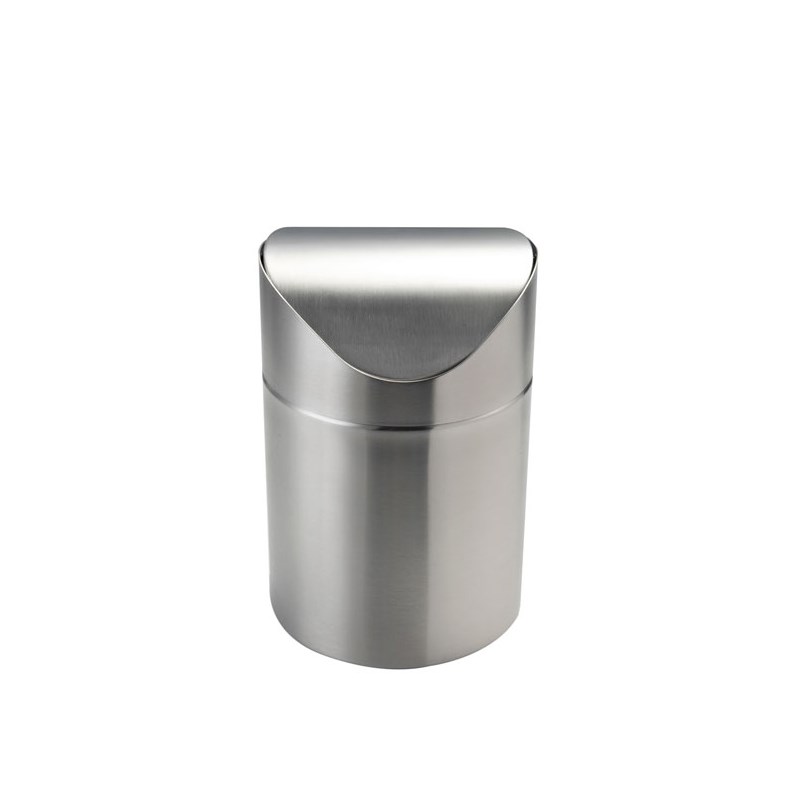 迷你桌上垃圾桶不锈钢摇盖收纳桶办公室欧式创意卧室纸篓
