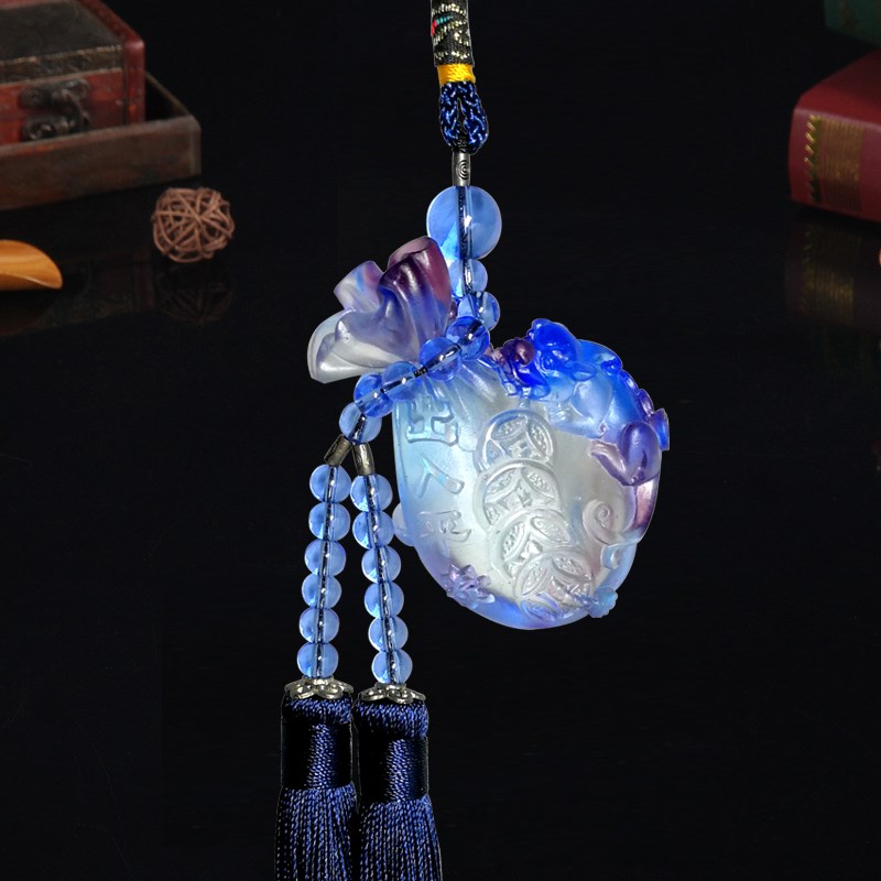 汽车挂件饰品貔貅钱袋车内挂饰车载摆件平安福男女后视镜吊饰装饰