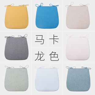 夏日坐垫夏天纯色餐椅垫座椅垫马蹄形温莎椅椅垫四季通用