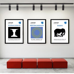 心理咨询室布置挂画心理辅导室测试图错觉图饰画框画挂图