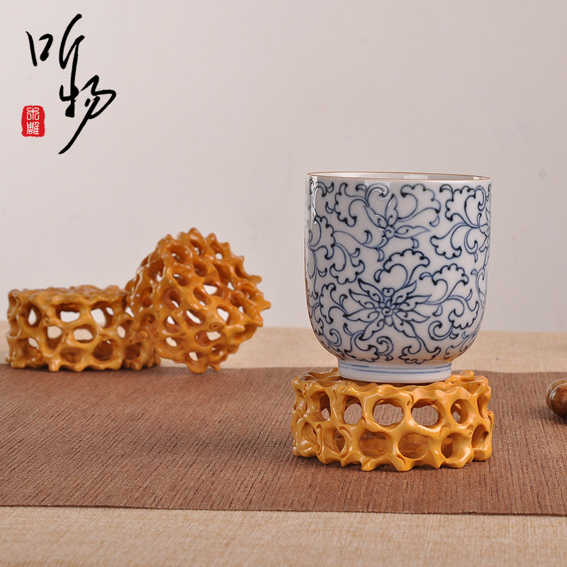 实木茶壶底座黄杨木架奇石玉石紫砂壶茶壶底座盆景底座