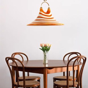 喇叭灯吊灯客厅床头卧室调节拉伸艺术飞碟吊灯