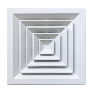 空调出风口散流器中央空调排气口方形换气通风口方变圆风管