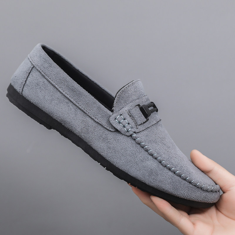 男款豆豆鞋夏季韩版潮流薄款懒人鞋休闲绒面布鞋一脚蹬软底翻毛鞋,流行男鞋,乐福鞋（豆豆鞋）,淘宝优惠券,粉丝福利购,淘宝优惠卷