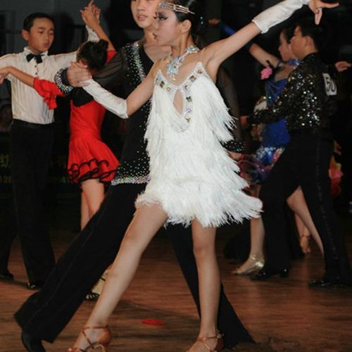 高档拉丁舞比赛服装 黑池拉丁舞比赛裙拉K丁舞裙流苏比赛拉丁舞服