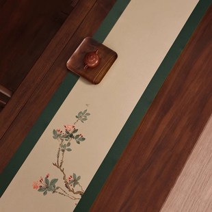 绢本防水茶席 中式禅意茶桌旗 布艺桌布 工夫茶 轻奢高端茶室布置