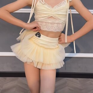 星辰舞服拉丁舞服练习服蕾F丝吊带纱裙女童日常穿搭