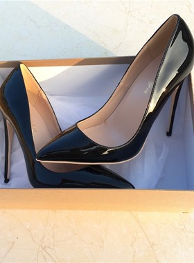 2021新款黑色正装高跟鞋女细跟职业舒适10LCM尖头浅口通勤鞋工作