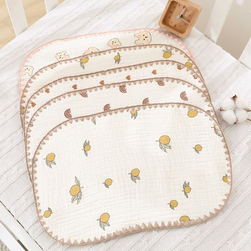 新生儿十层枕头云片平p枕婴儿防吐奶垫毛巾初生宝宝纯棉纱布枕巾