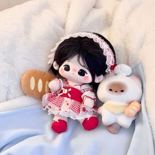 碳酸起泡20cm娃衣脆脆苹安棉花F娃娃娃衣套装 春日踏青野餐裙