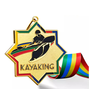 皮划艇奖牌定制定做体校划船运动会比赛双桨单人双人奖章金属挂牌