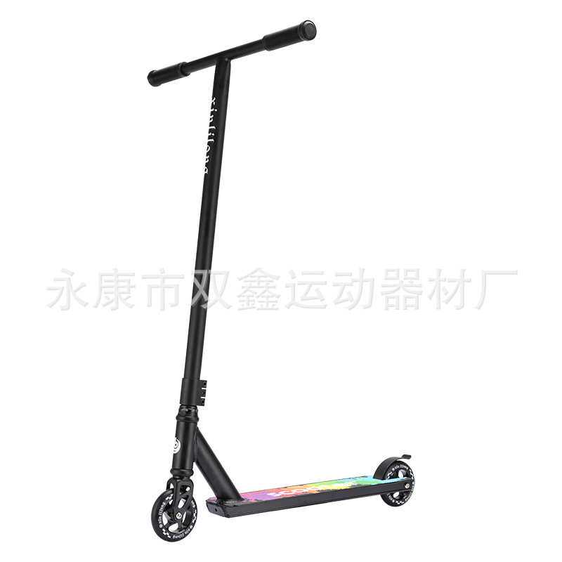 跨境青少年极限滑板车两轮刷街花式脚踏竞技车成人炫酷代步滑板车