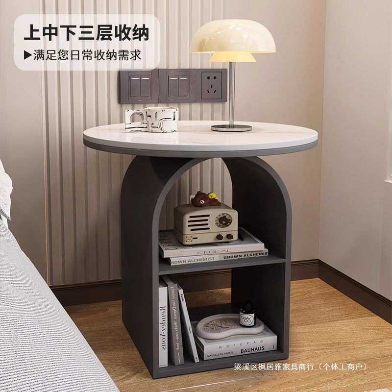 设计师客厅沙发圆形可移动小边几茶几小桌子床头侧边柜置物架角几