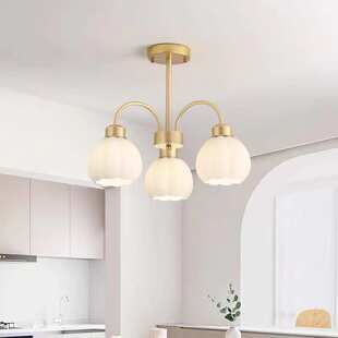 ?轻奢餐厅灯现代简约温馨奶油书房卧室吊灯北欧个性网红餐桌饭厅