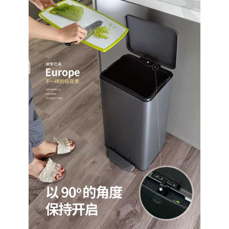 垃圾桶家用客厅轻奢高档有盖脚踩踏式大容量超大轻奢高级网红新款