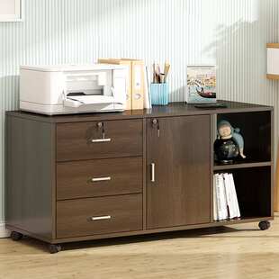 文件柜档案柜办公室储物收纳柜带锁置物柜桌下柜办公柜可移动矮柜