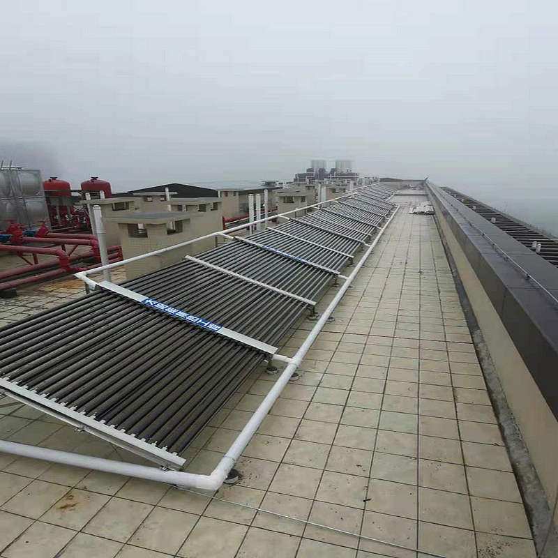 厂家直销 全玻璃三高紫金管集热器商用真空管集热器工程联箱