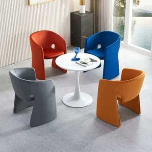 网红罗奇堡餐厅餐椅休闲咖啡厅主题桌椅异形接待洽谈单人创意椅子