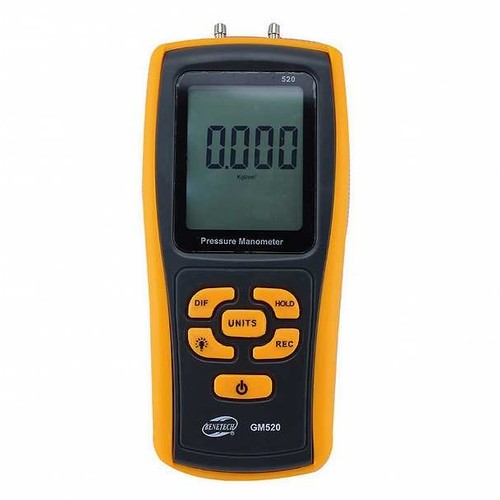 标智GM520差压计精密数字差压表35Kpa压差计手持式微压计带温补