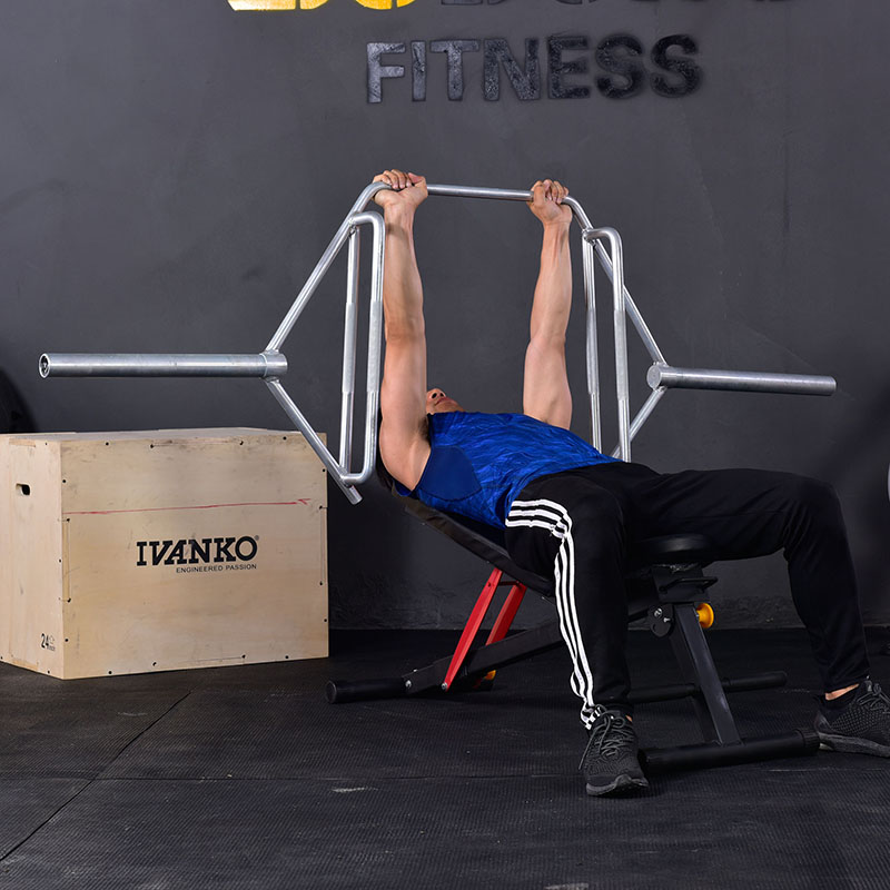 新型开口硬拉奥杆大环形杆家用曲杆六角杠铃杆硬拉耸肩健身器材