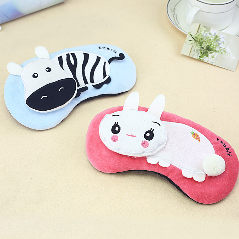 动物园卡通e眼罩睡眠缓解眼疲劳冰袋睡觉护眼罩遮光透气女可爱冰