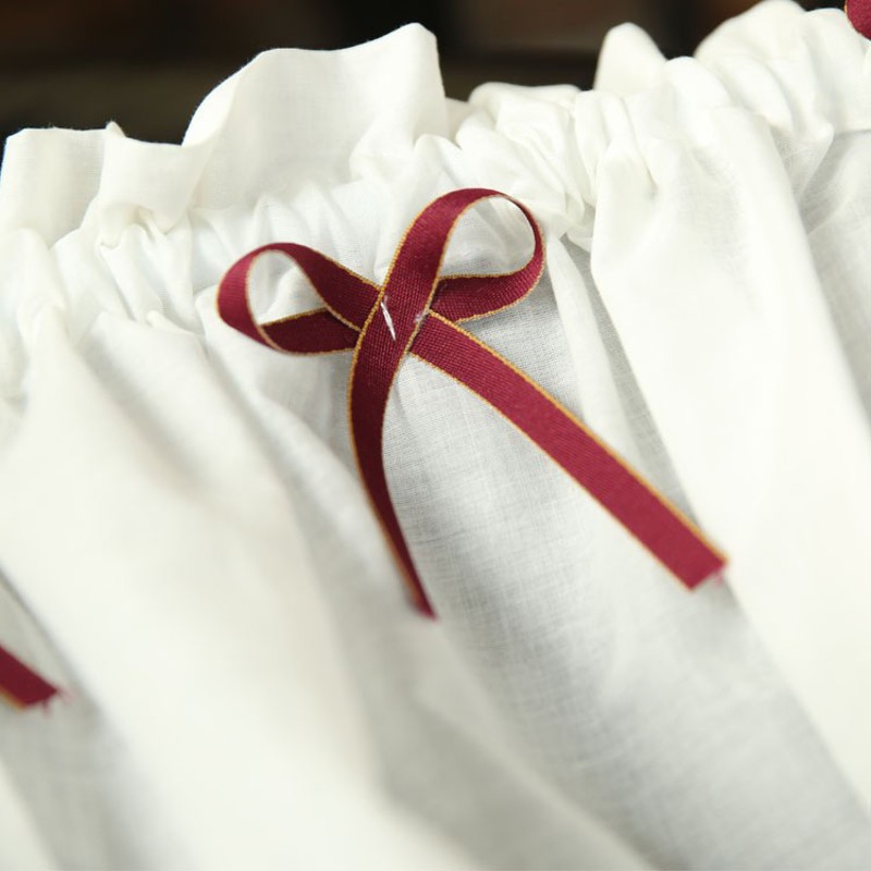 韩式田园镂空刺绣布艺半帘成品飘窗帘厨房咖啡帘门帘定制短帘