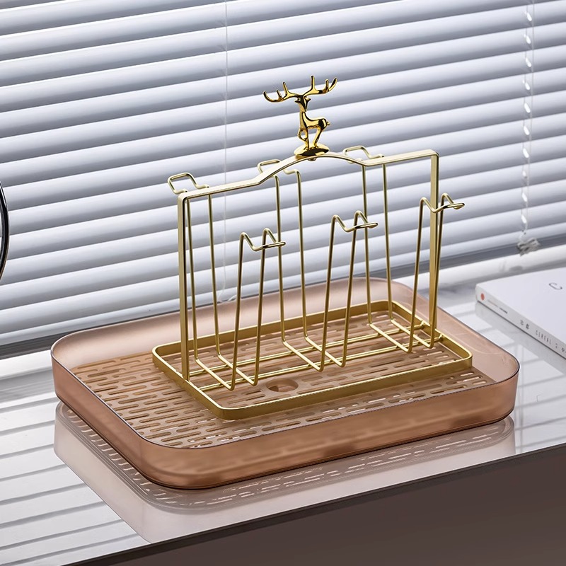 水杯支架杯架玻璃杯托盘挂茶杯茶具放杯了架子置物架家用客厅