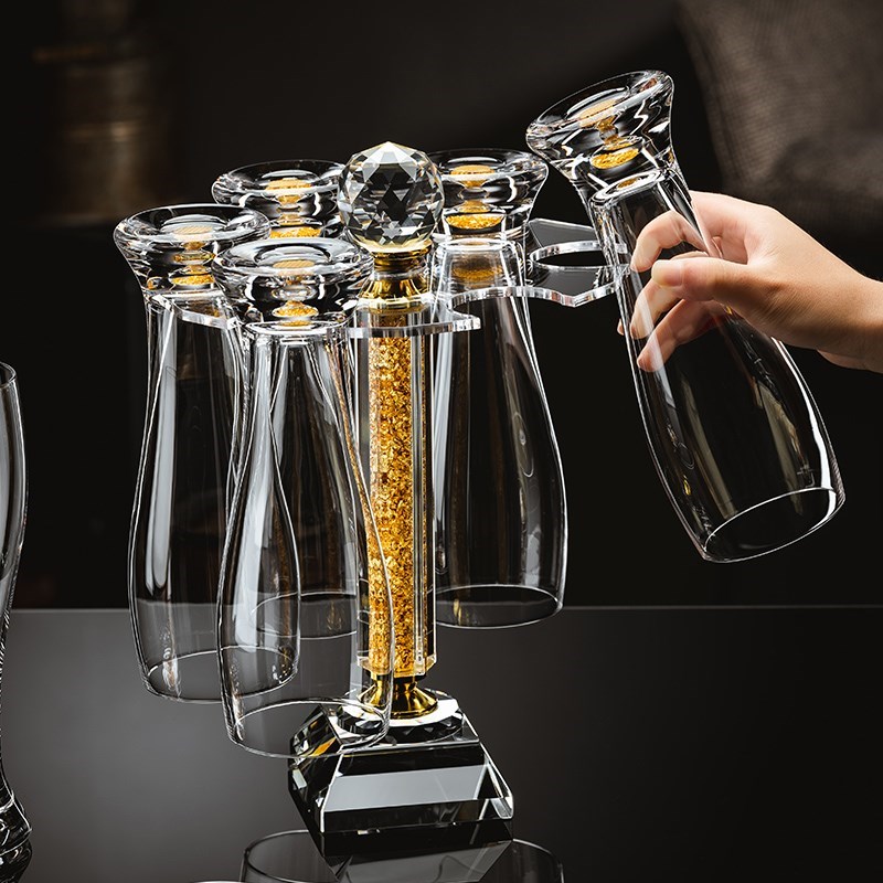 加厚金箔啤酒杯大号精酿啤酒杯玻璃扎啤杯酒吧水晶玻璃酒杯