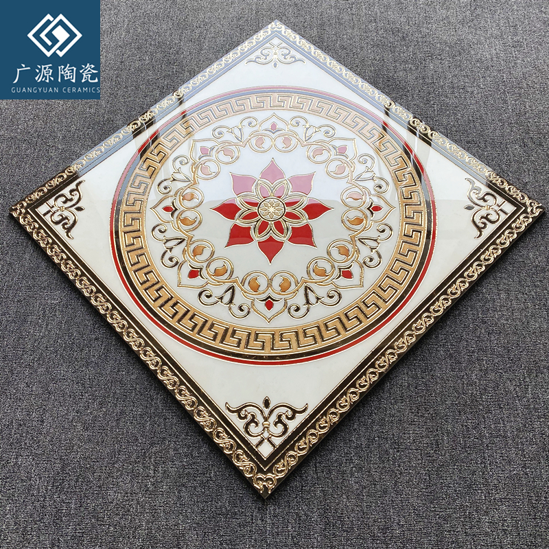 客厅饭厅入户玄关800X800单片拼花瓷砖 微晶石地砖过道走廊地毯花