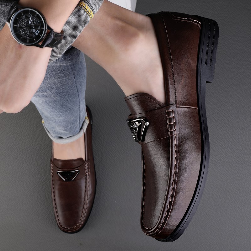 37码男鞋春夏小码休闲皮鞋36码男士一脚蹬豆豆鞋男款38驾车鞋