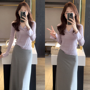 立秋穿搭一整套2025姐系贵感大方得体气质款法式绝美连衣裙子套装