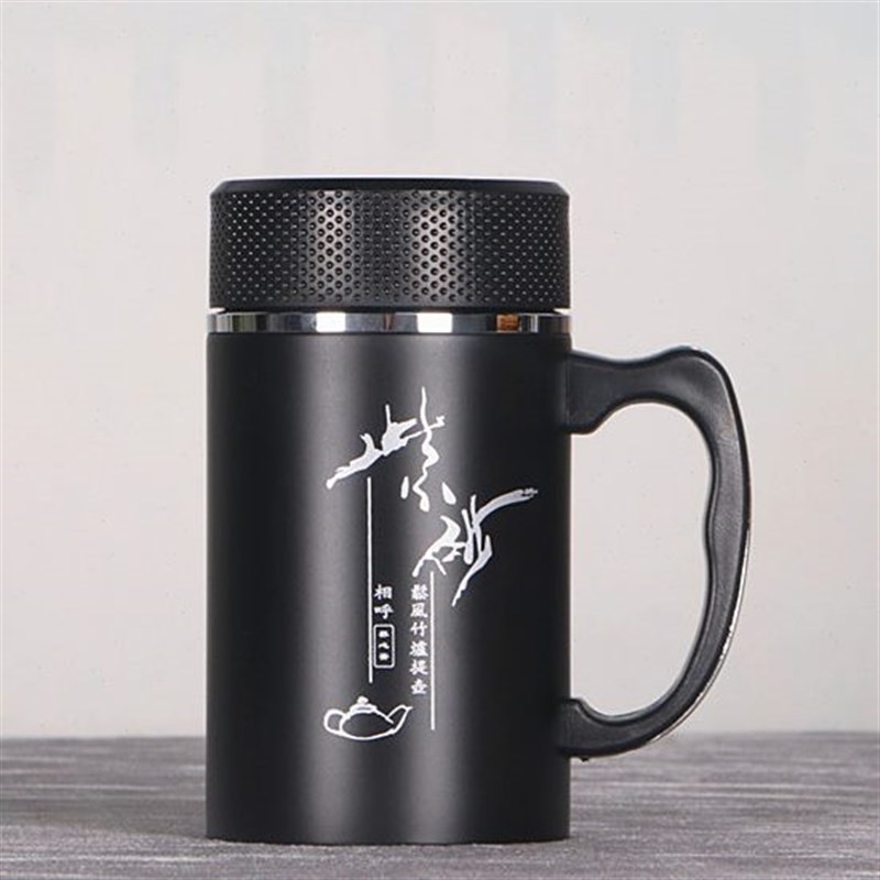 紫砂保温杯男女士杯子办公商务泡茶杯过滤礼品杯定制logo刻字