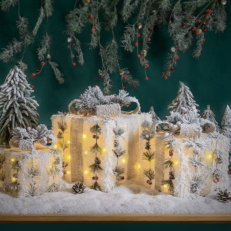 圣诞礼盒装饰发光氛围布置小礼物盒子led落地摆件圣诞树造景礼品,节庆用品/礼品,圣诞装饰品,淘宝优惠券,粉丝福利购,淘宝优惠卷