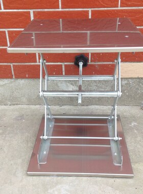 不锈钢升降台 300x300x380mmmm 手动控制 实验室用 升降台30x30cm