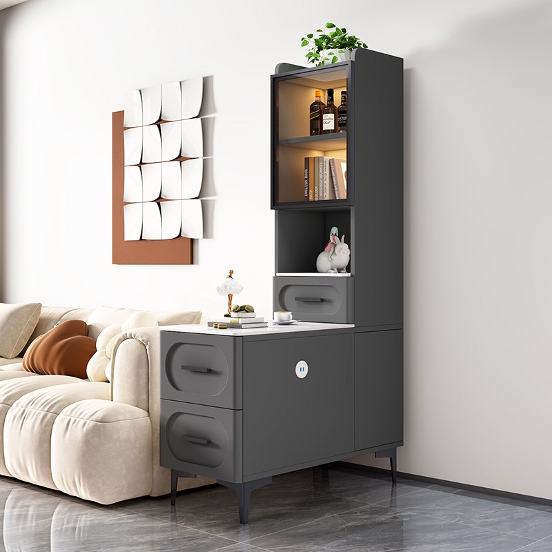 沙发边柜侧边柜家用小茶台茶桌置物架简约高级客厅旁边高茶几柜子