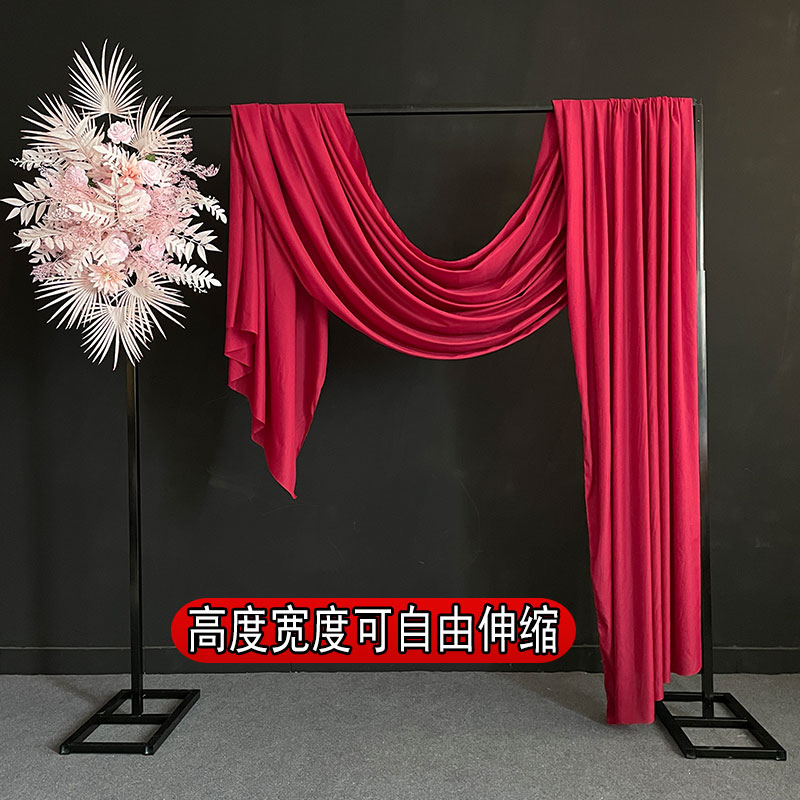 2021新款婚庆道具铁艺烤漆背景架花架花拱门户外婚礼迎宾区布置
