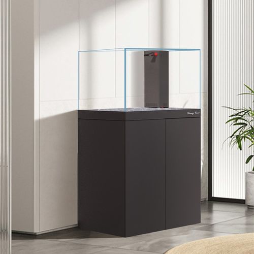 亮彩南美缸水族箱底滤客厅造景超白一体拉筋底滤直角溢流龙鱼缸