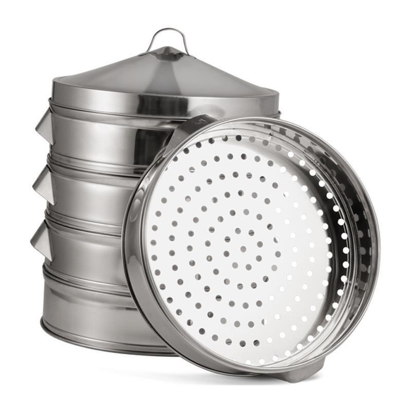不锈钢蒸笼蒸格家用大码蒸笼屉蒸包子多层蒸锅35-80厘米
