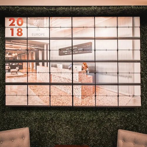 公司店铺展会背景墙门头机械自动翻转页牌矩阵广告招牌设计定做制