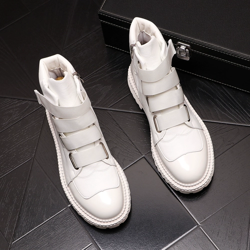 Martens, мужские высокие сапоги, универсальные джинсовые высокие короткие сапоги для отдыха, белые ботинки