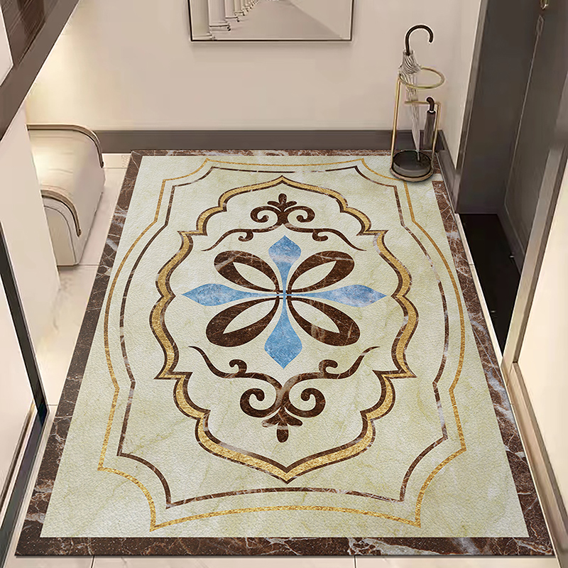 中式入户门地垫家用进门皮革脚垫门垫进门大门口防滑玄关地毯pvc