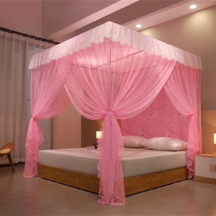 18米 防尘顶三门蚊帐加厚加密纹帐布帘遮光挡风挡灰尘家用15m